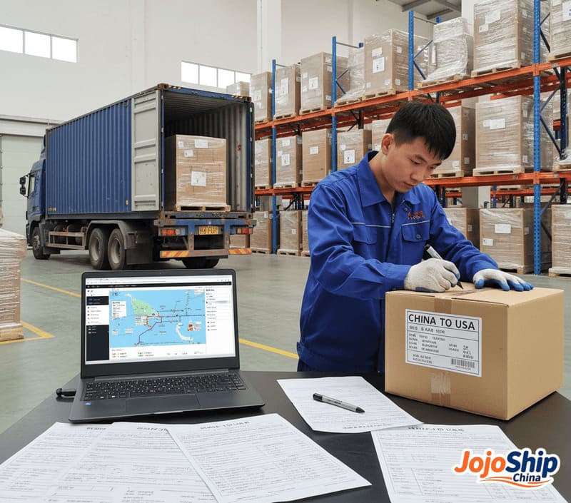 Door-to-door shipping process from China