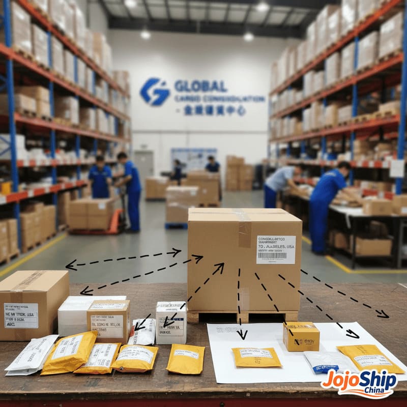 Consolidated shipping diagram