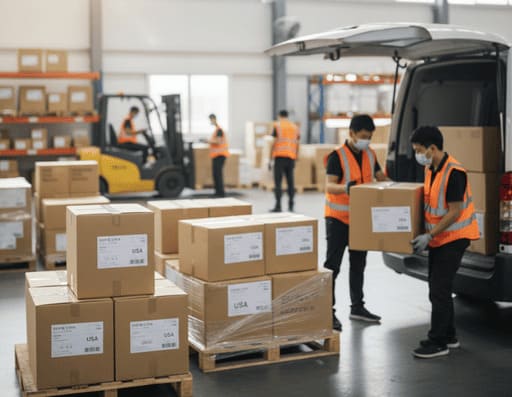 Which freight forwarders offer door to door service from China to the USA?