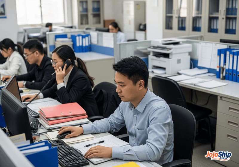 Chinese freight forwarder office in Shanghai