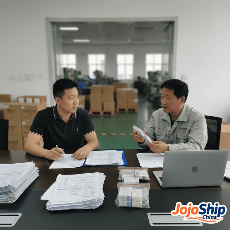 Agent meeting with Chinese suppliers