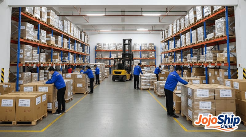 Chinese freight forwarder warehouse operations